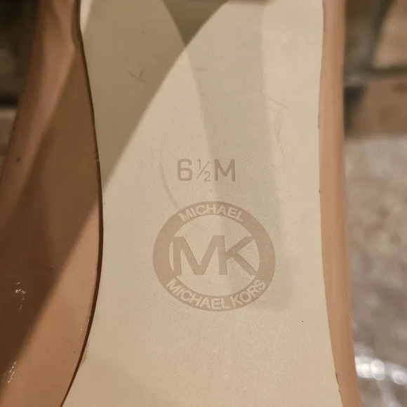 Michael Kors Hamilton Peep Heels Dark Nude Patent Leather Wmns 6.5 - Picture 16 of 16